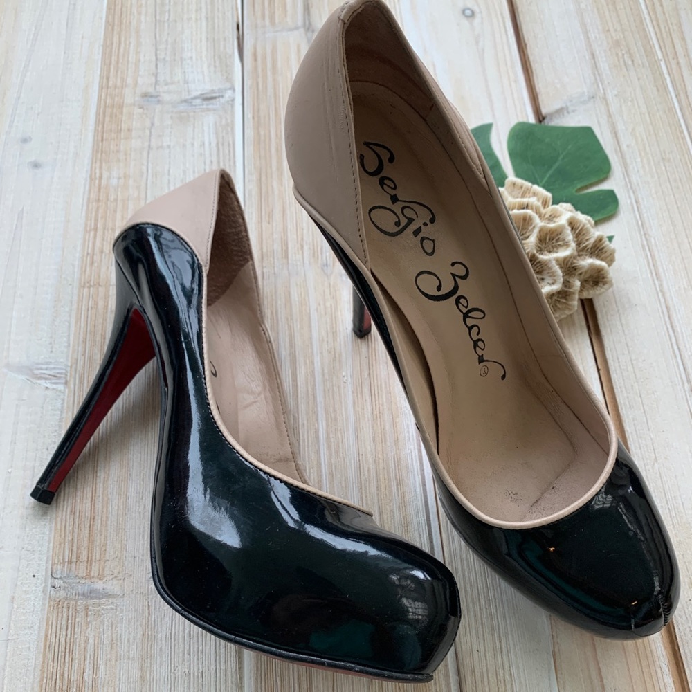 🔥Sergio Zelcer Black Patent Leather Stilettos